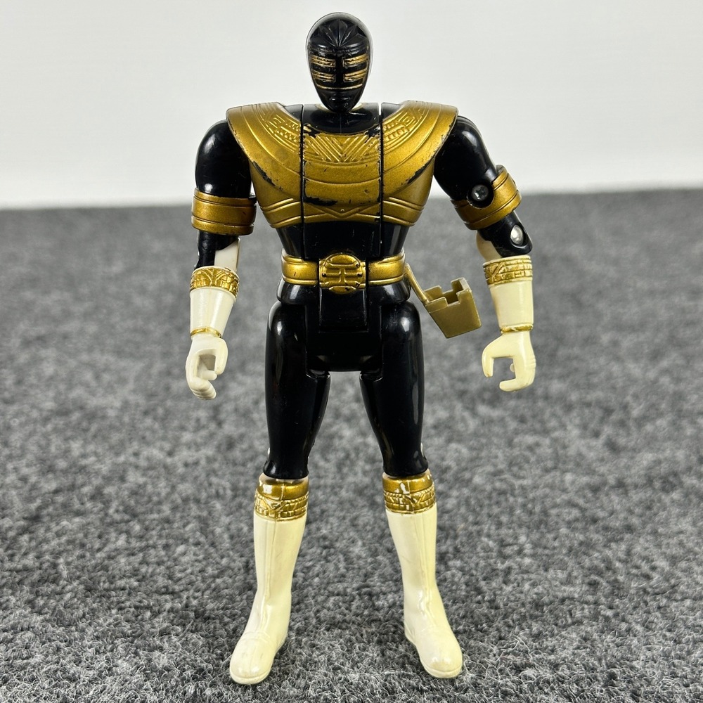 Vintage 1996 Bandai Power Rangers Zeo Gold Ranger Flip Head Action Figure 5 inch